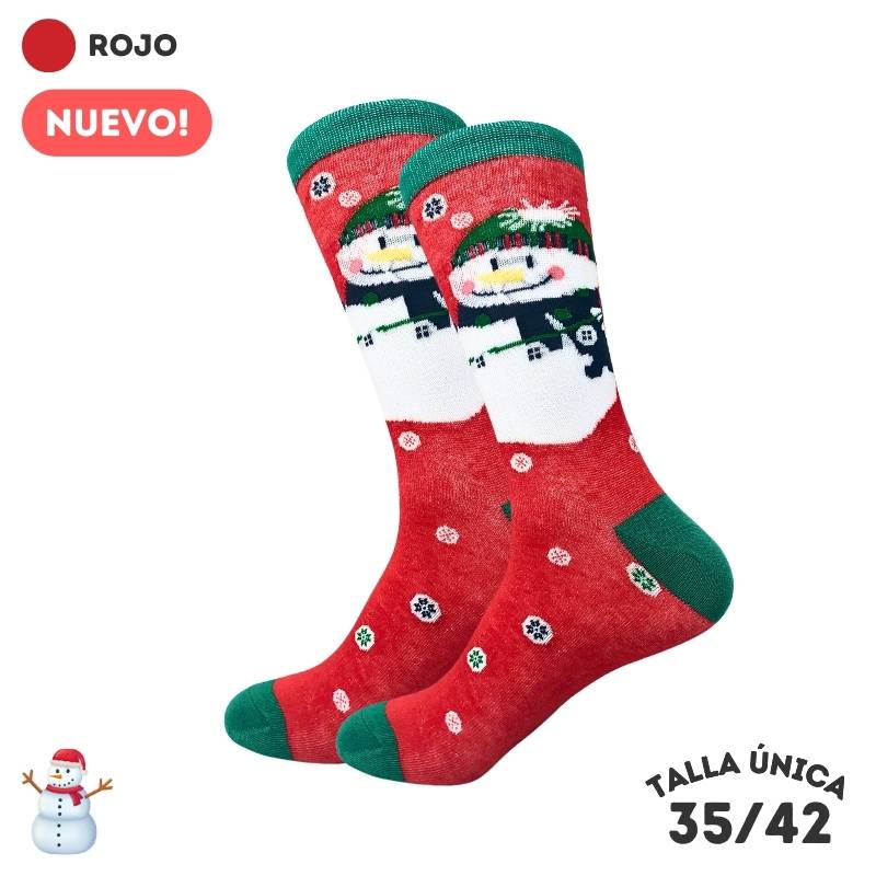 Calcetines Navidad Muñeco Nieve